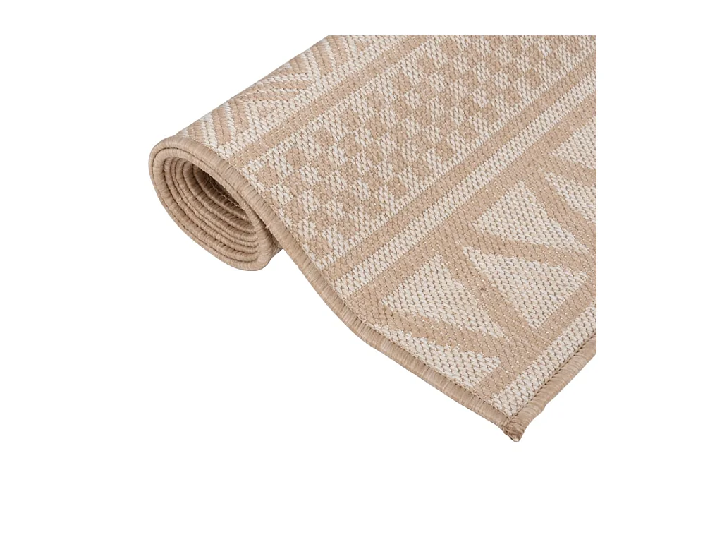 Alfombra de exterior de tejido plano 160x230 cm Rayas marrones