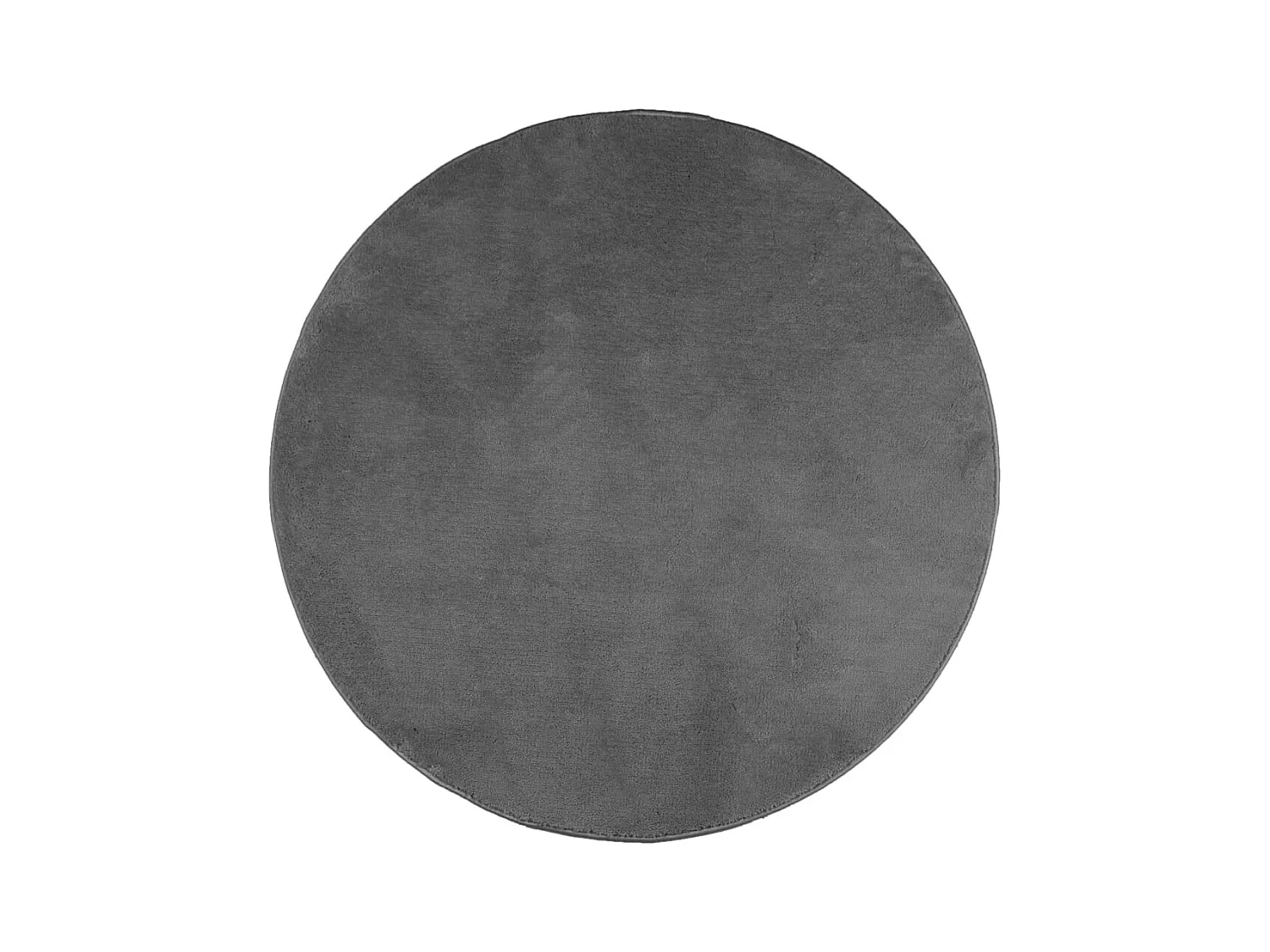 Tapis OVIEDO à poils courts anthracite Ø 160 cm