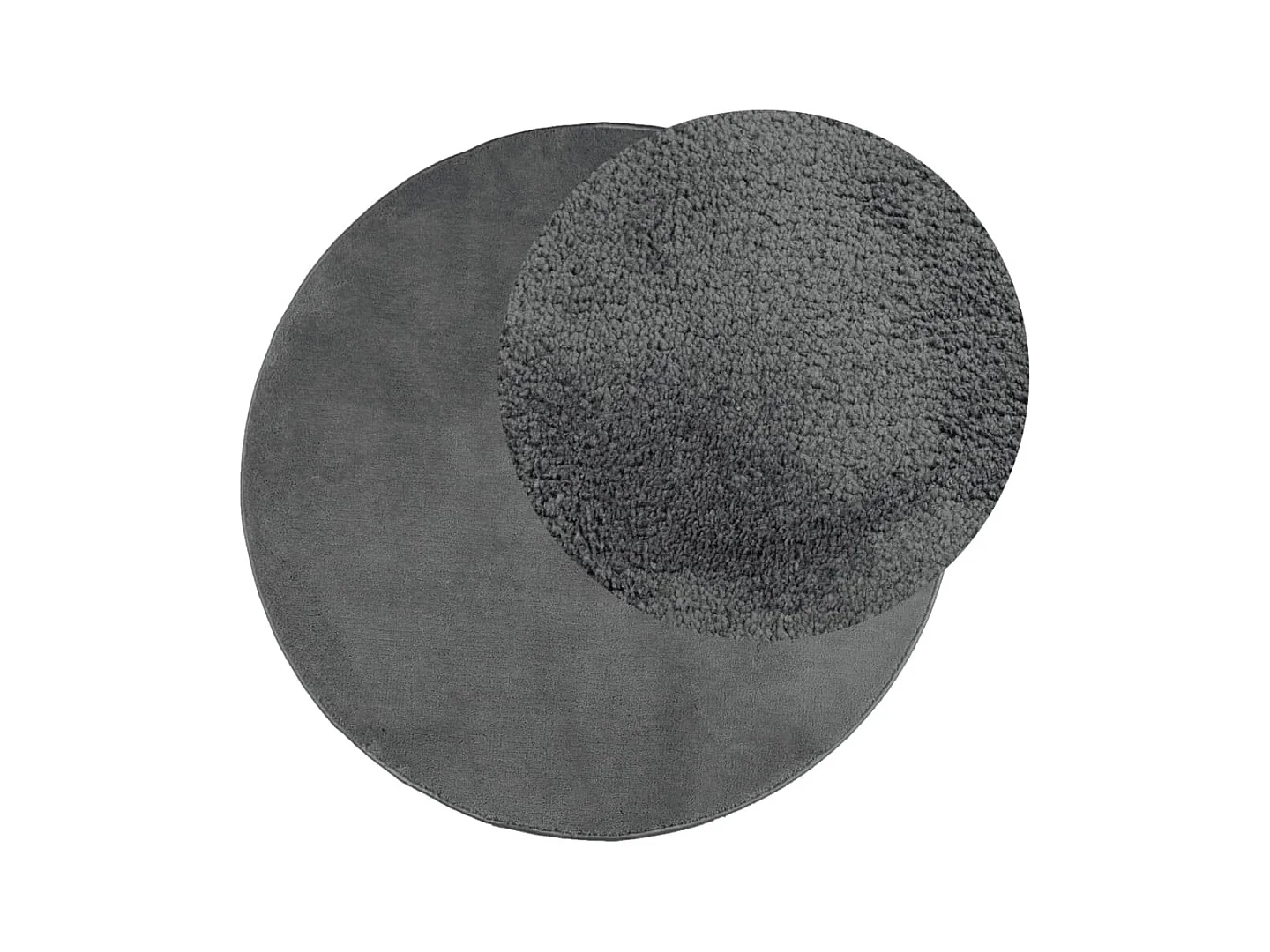 Tapis OVIEDO à poils courts anthracite Ø 160 cm