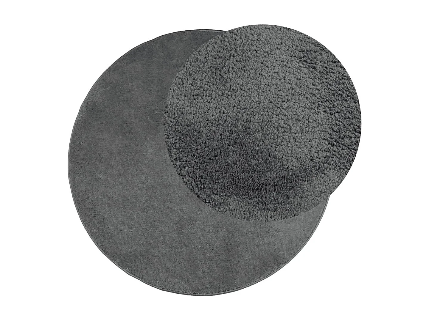 Tapis OVIEDO à poils courts anthracite Ø 160 cm