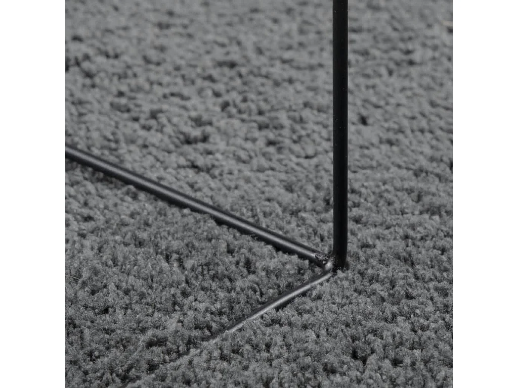 Tapis OVIEDO à poils courts anthracite Ø 160 cm