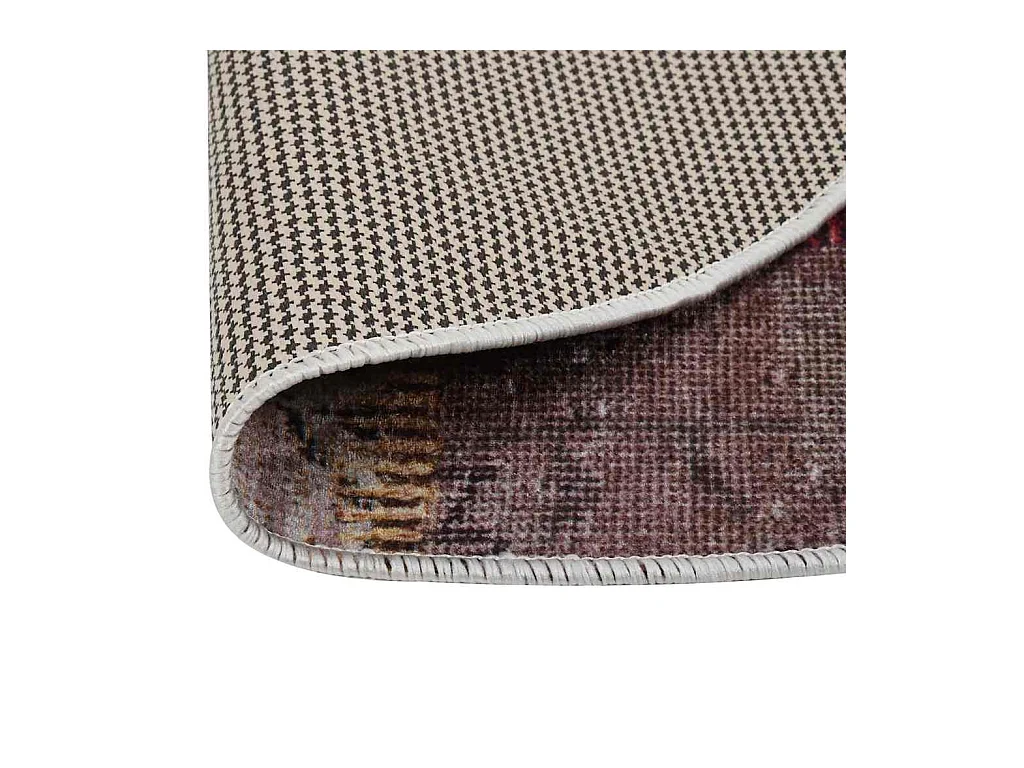 Alfombra patchwork antideslizante lavable φ120 cm multicolor