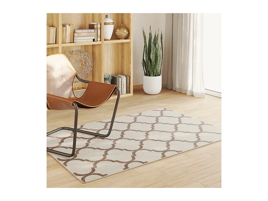 Binnen- en buitenvloerkleed met korte pool 120x180cm antislip