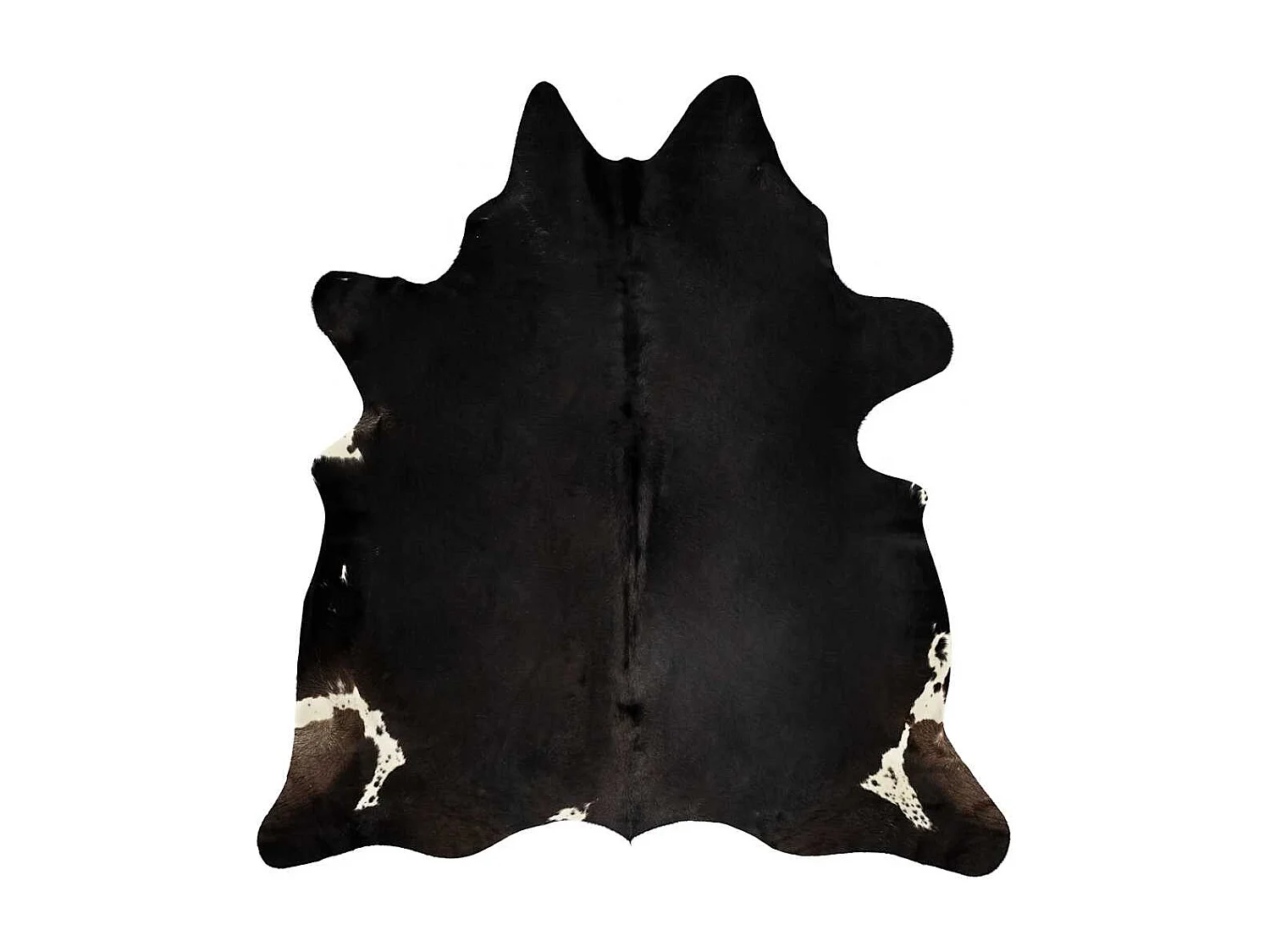 Tappeto in vera pelle di mucca nero 180x220 cm