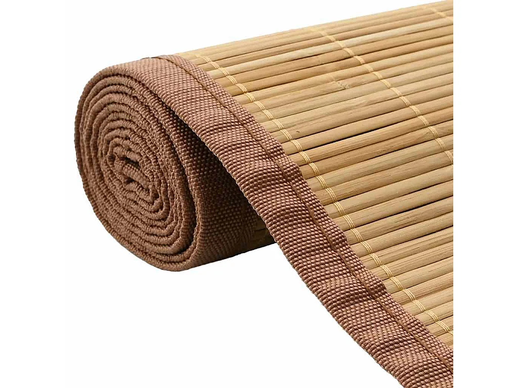 Alfombra de bambú 160x230 cm Marrón