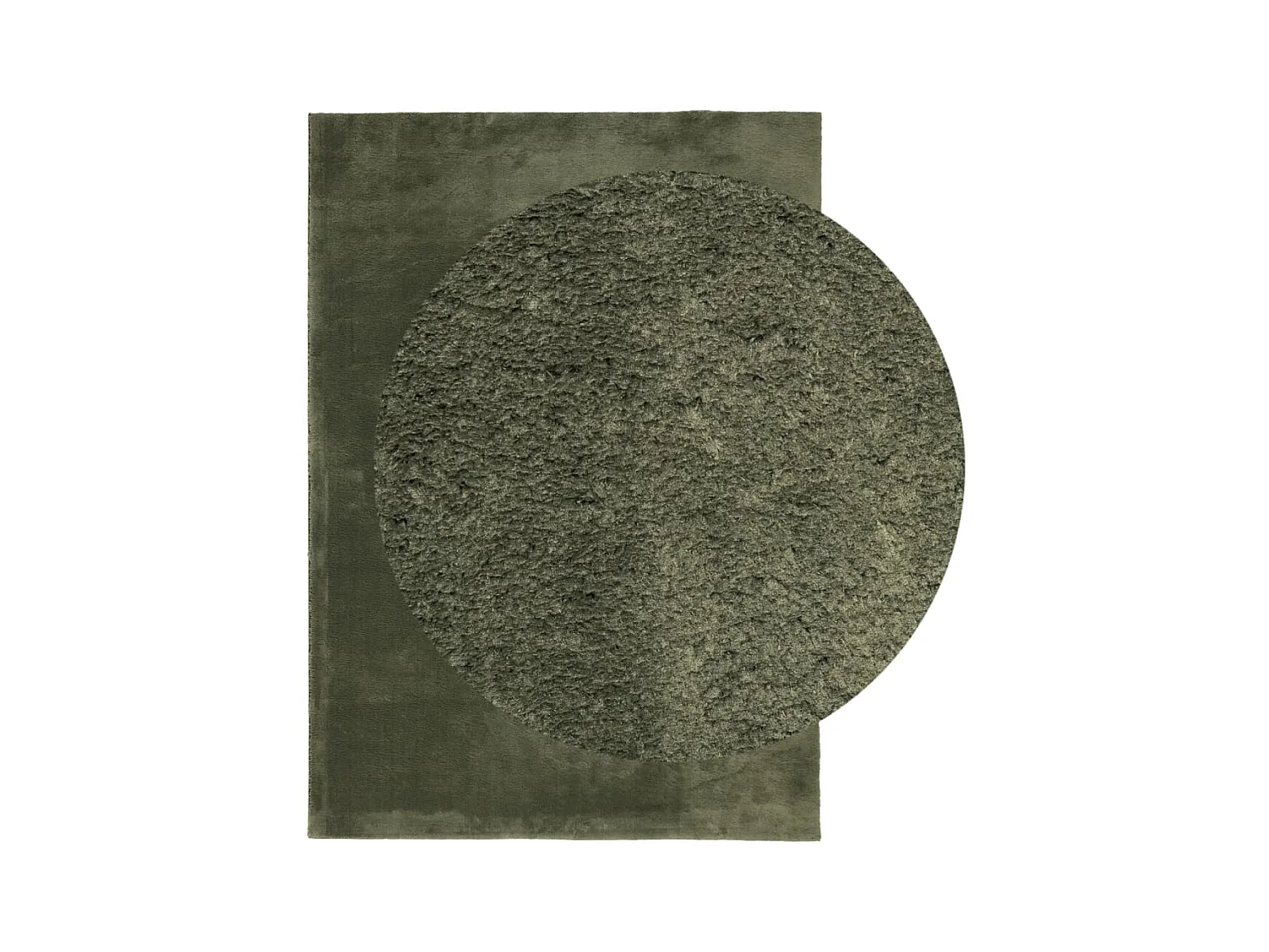 Tappeto morbido a pelo corto HUARTE lavabile verde foresta 200x280 cm