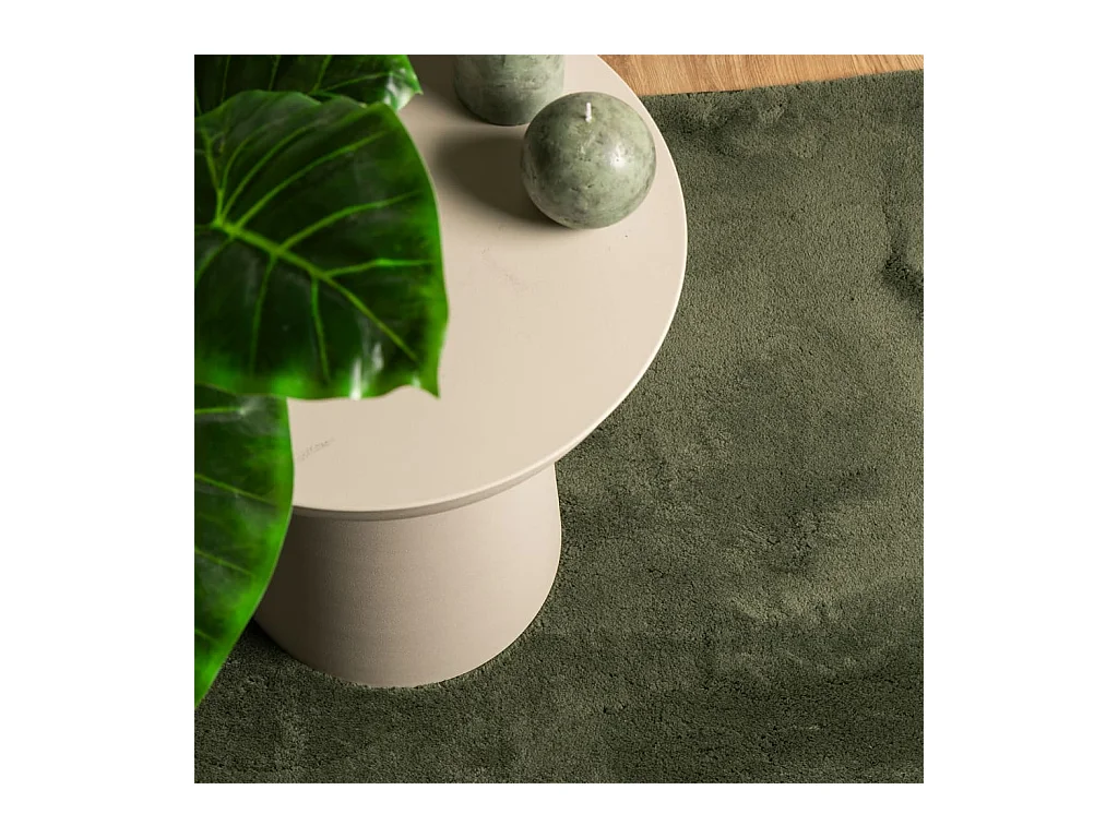 Tappeto morbido a pelo corto HUARTE lavabile verde foresta 200x280 cm