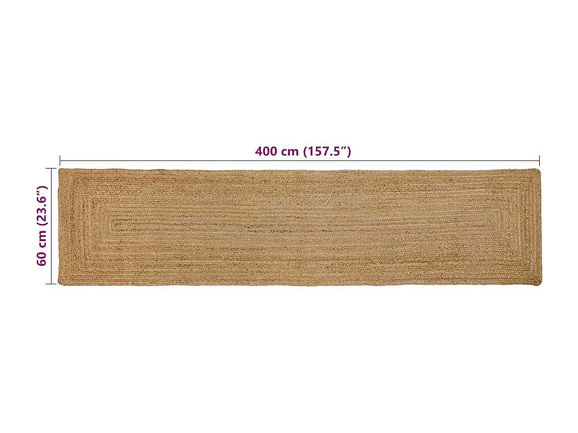 Tapis Beige 60 x 400 cm Jute