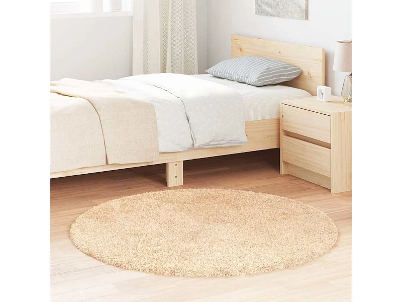 Tappeto NAVARRA beige shaggy 120x120 cm poliestere