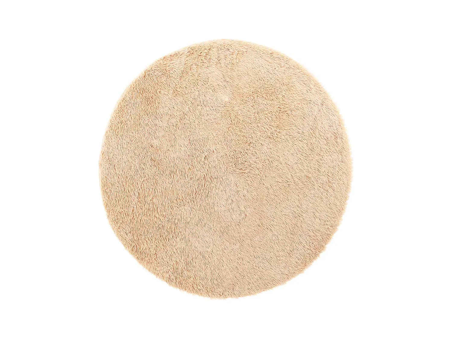 Tapis shaggy à poils longs NAVARRA beige 120x120 cm polyester