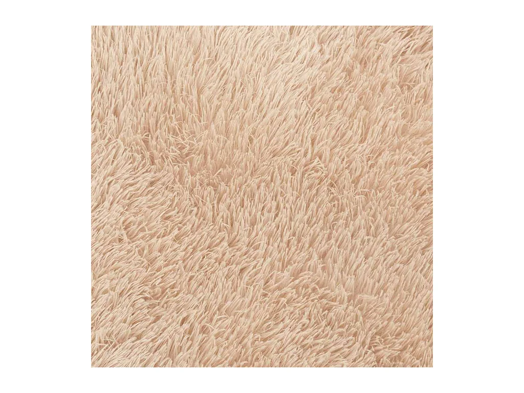 Tapis shaggy à poils longs NAVARRA beige 120x120 cm polyester