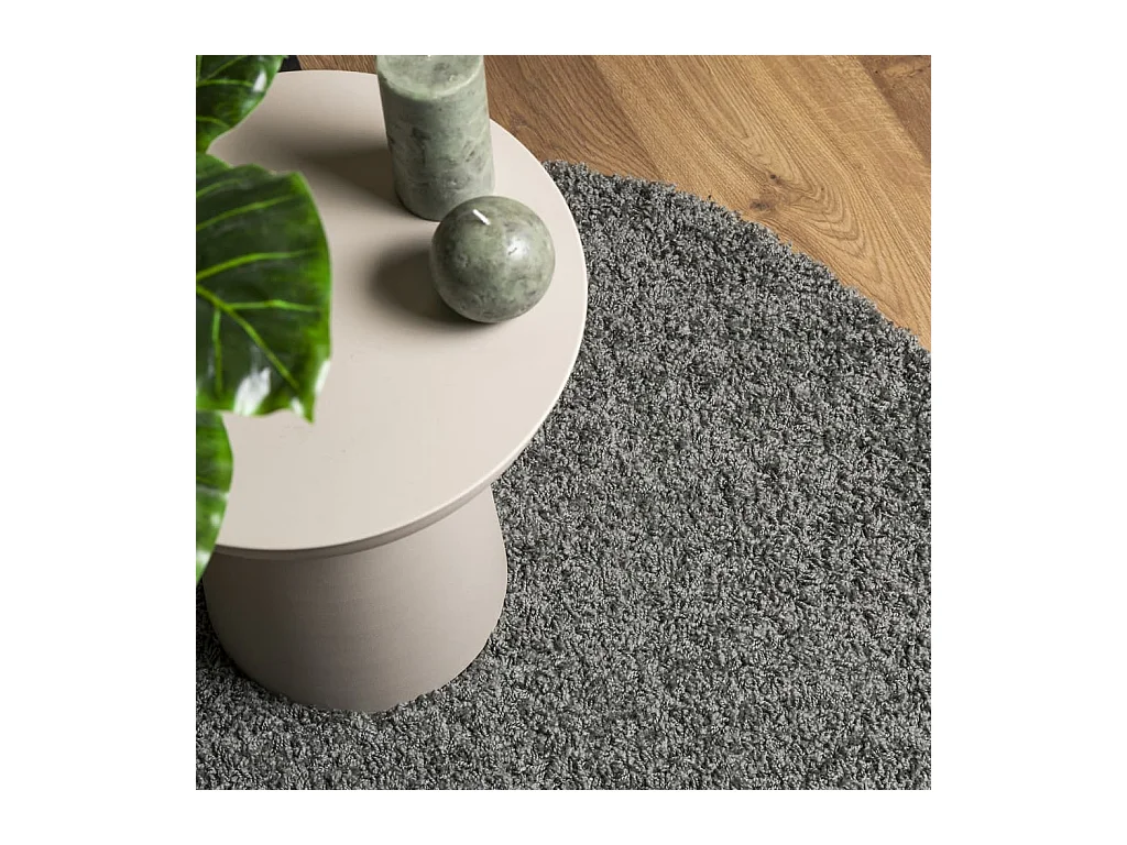 Alfombra peluda PAMPLONA, pelo largo, verde moderno, Ø 120 cm