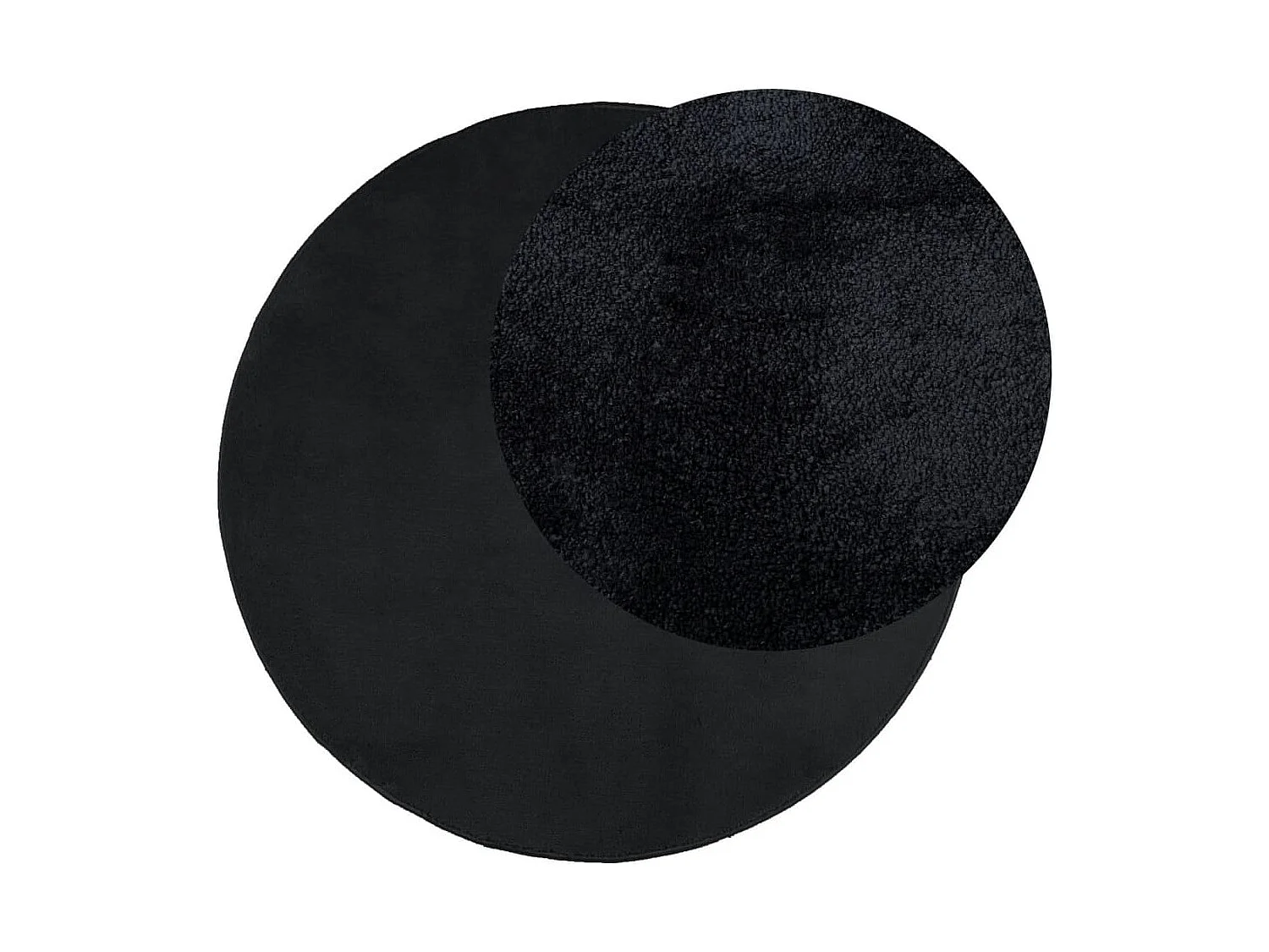 Tappeto a pelo corto OVIEDO nero Ø 120 cm