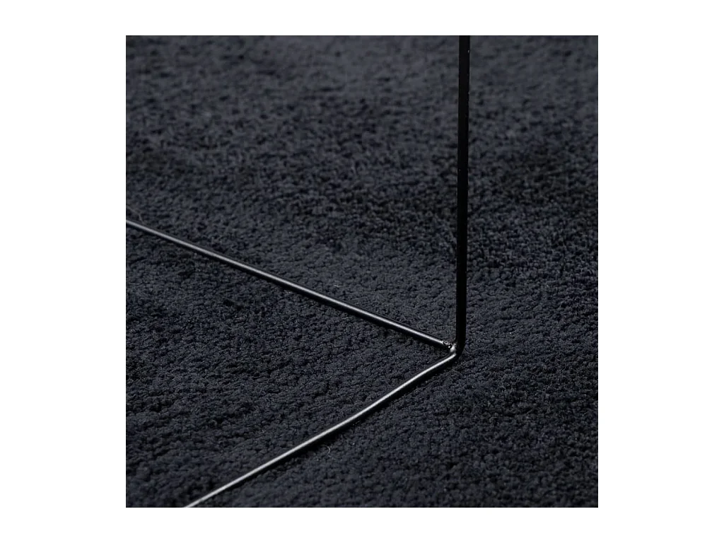 Alfombra de pelo corto OVIEDO negra Ø 120 cm