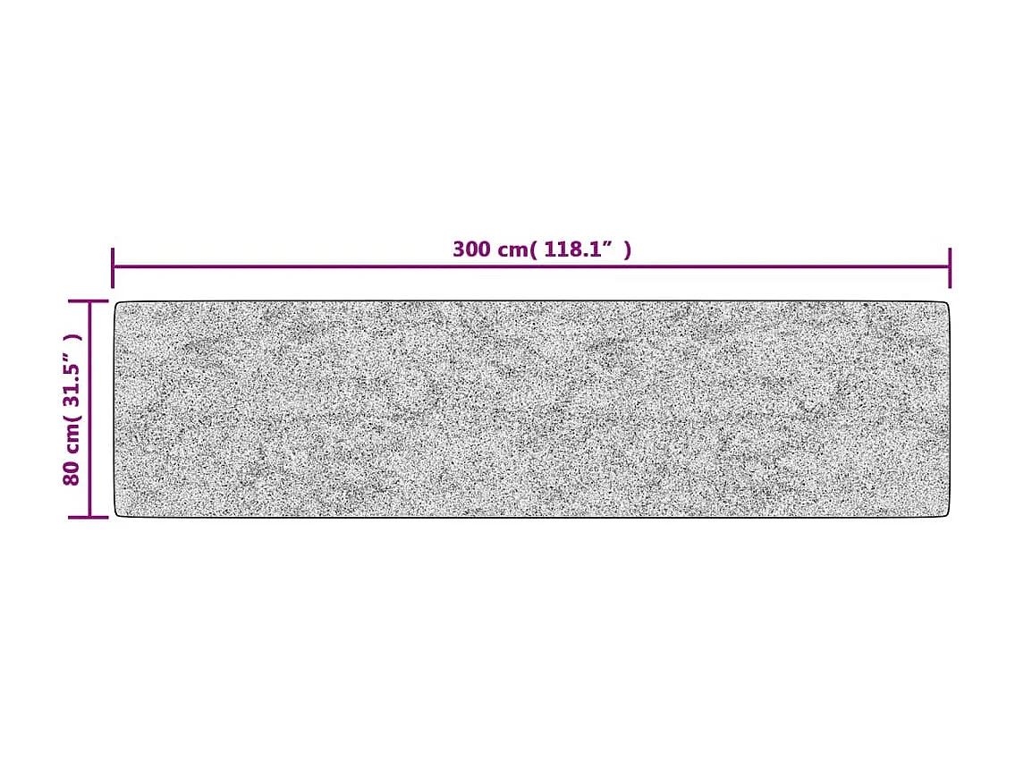 Wasbaar meerkleurig tapijt 80x300 cm antislip