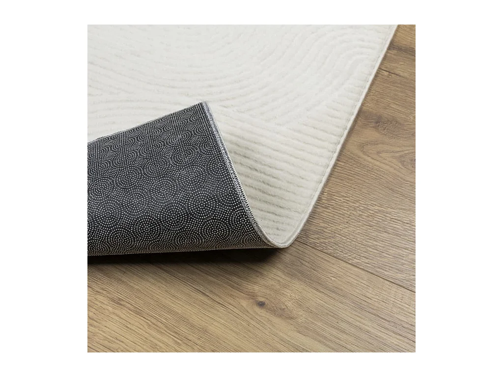 Tapis IZA poils courts style scandinave crème 240x340 cm