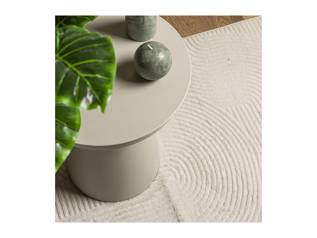 Tapis IZA poils courts style scandinave crème 240x340 cm