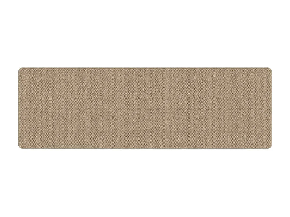 Tapis de couloir aspect sisal sable 80x250 cm