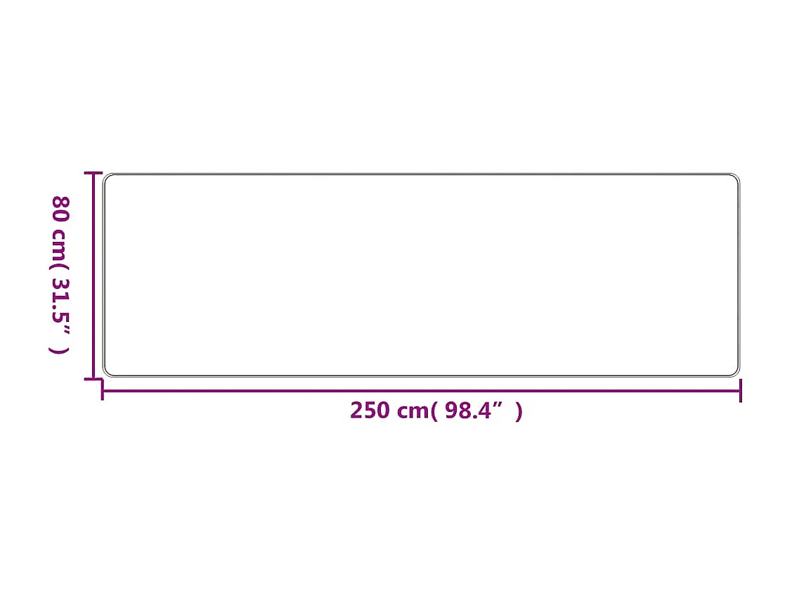 Tapis de couloir aspect sisal sable 80x250 cm