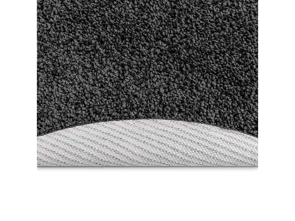 Tappeto grigio scuro 90 x 90 cm in polipropilene