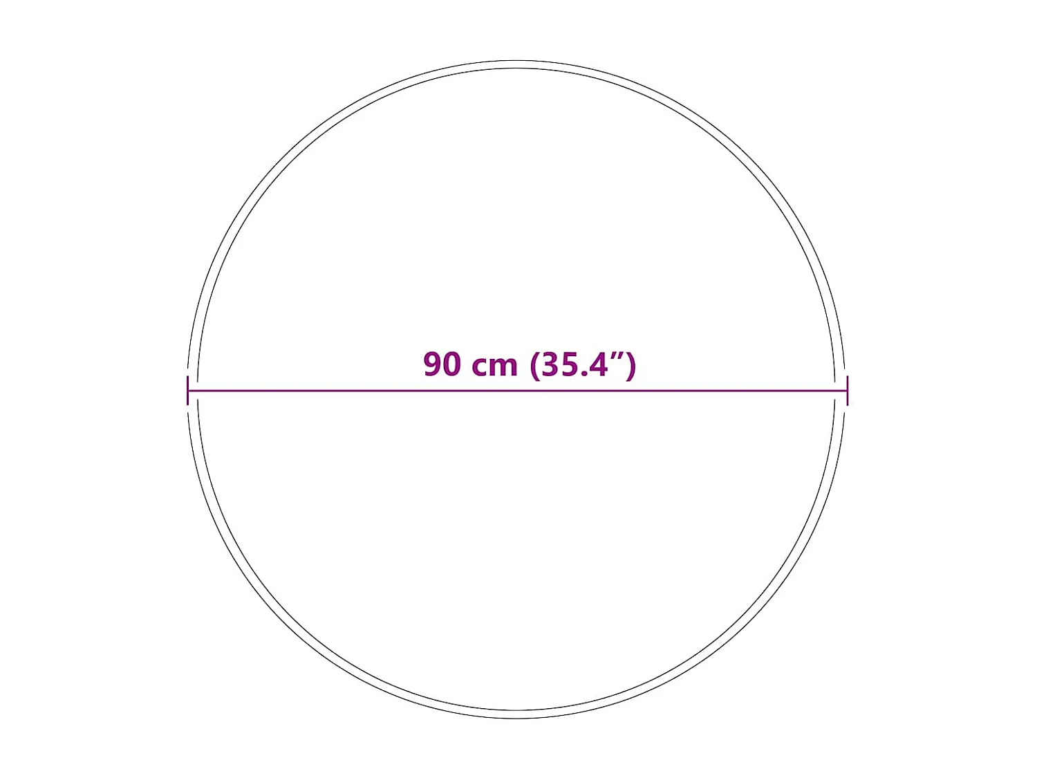 Tappeto grigio scuro 90 x 90 cm in polipropilene