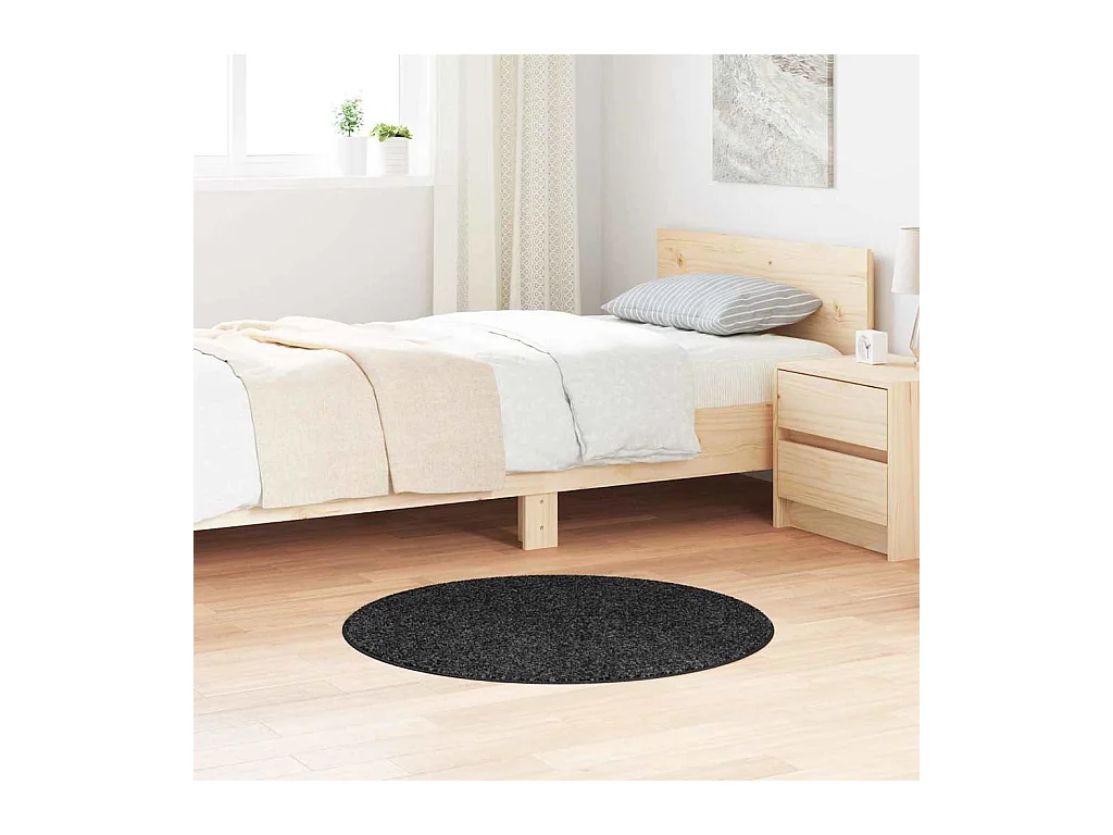 Tapis Gris foncé 90 x 90 cm Polypropylène