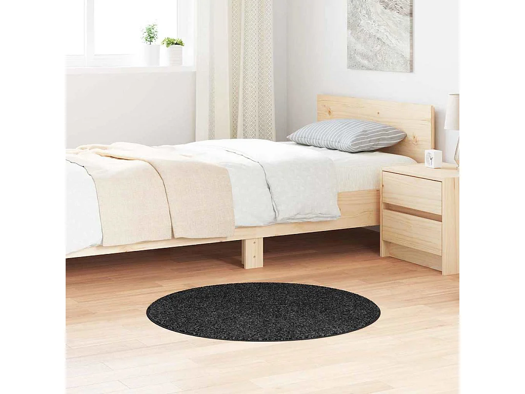 Tapis Gris foncé 90 x 90 cm Polypropylène