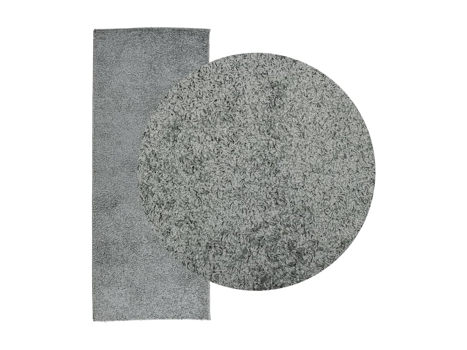 Alfombra peluda PAMPLONA, pelo largo, verde moderno, 80x200 cm