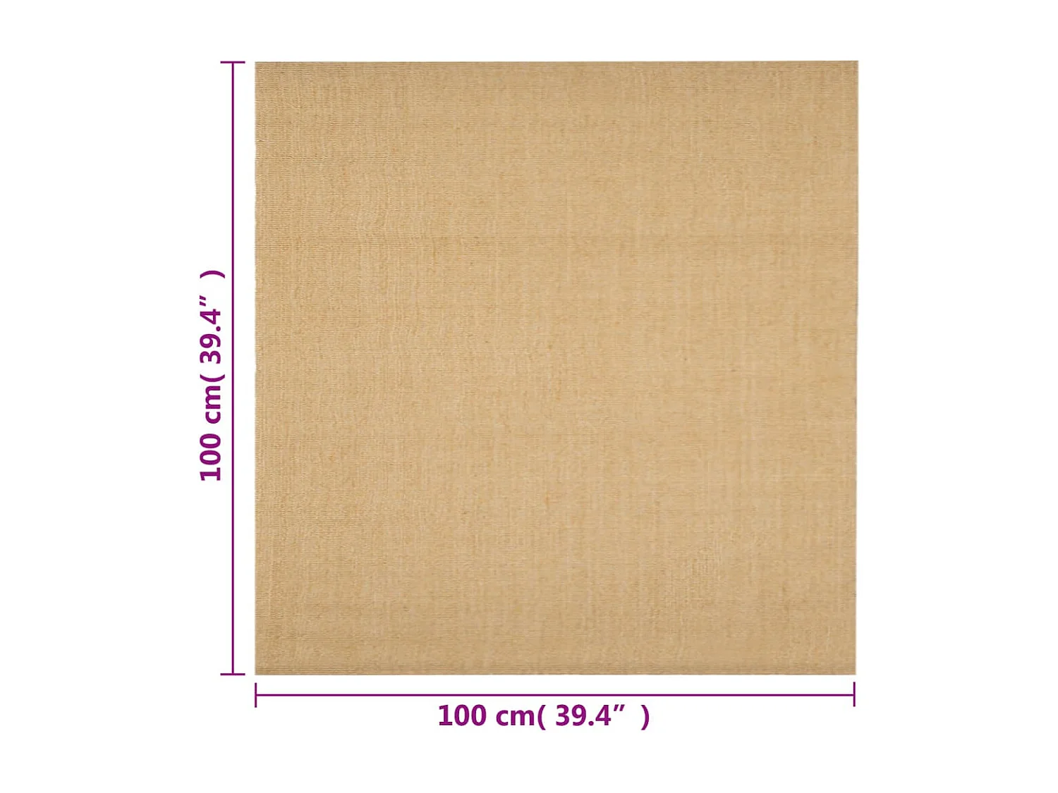 Tapis Sisal naturel 100x100 cm