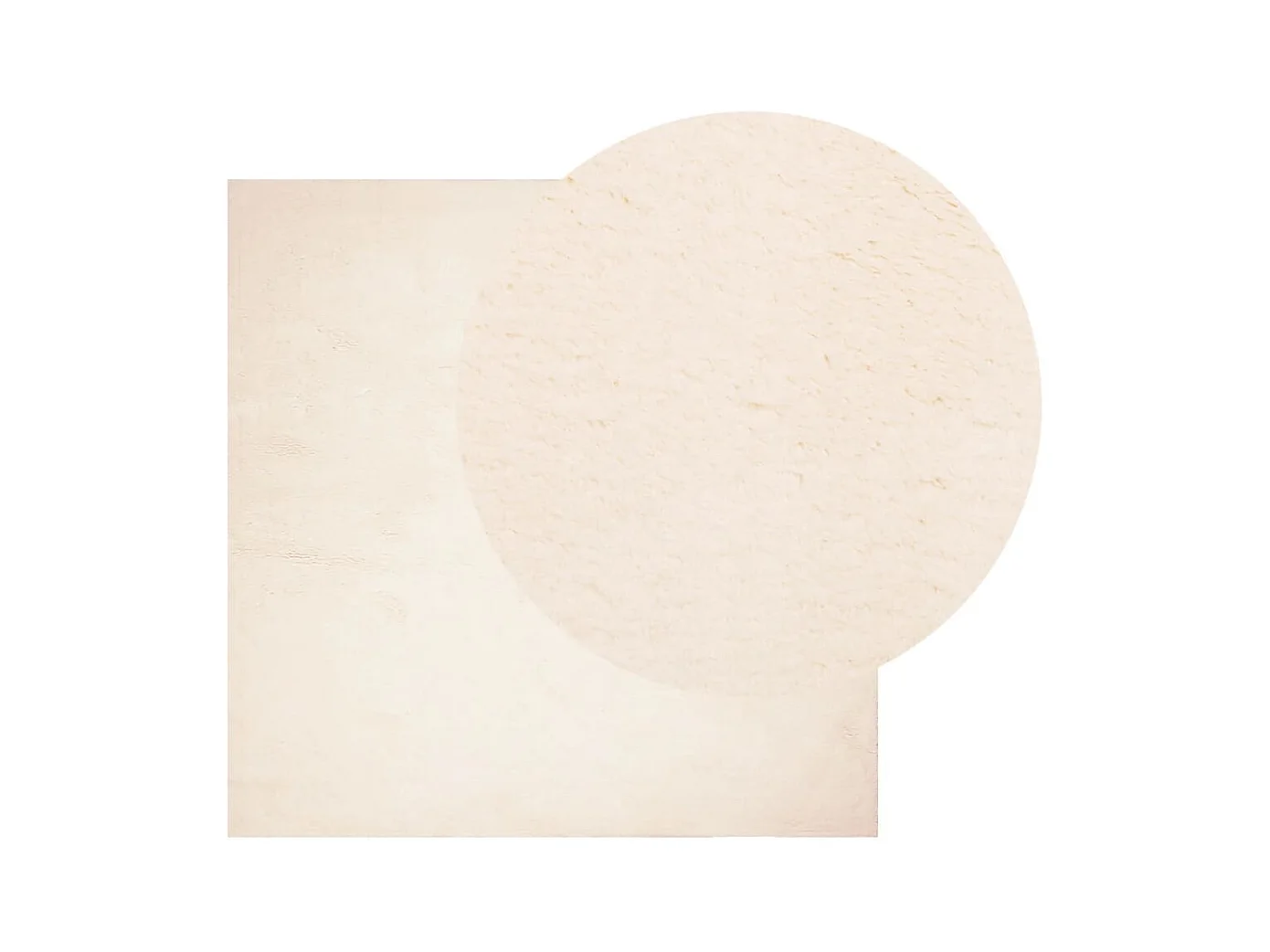 Tapis HUARTE à poils courts doux et lavable beige 240x240 cm