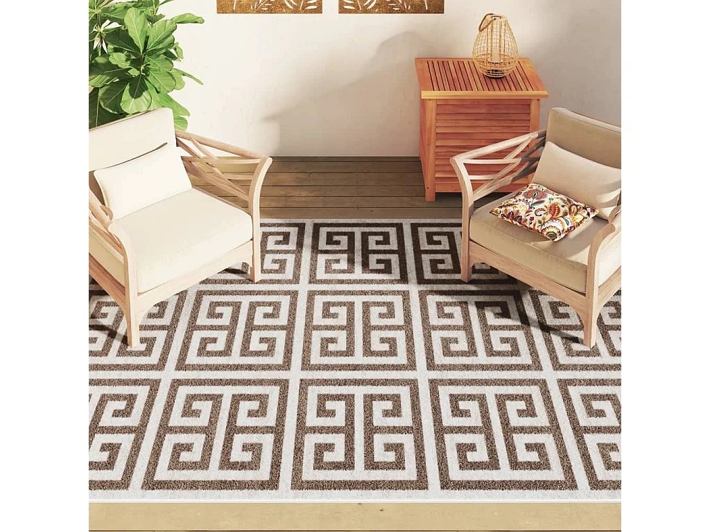 Binnen- en buitenvloerkleed met korte pool 160x230cm antislip