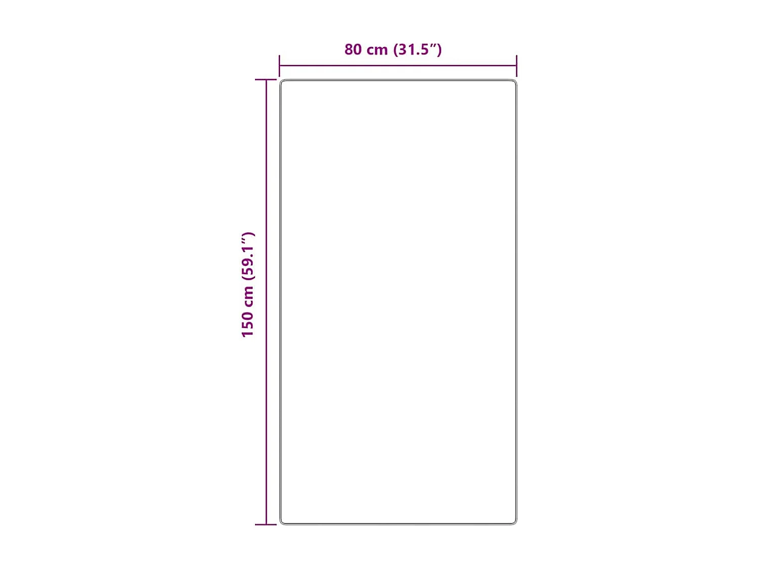 Tapis Marron 80 x 150 cm Polypropylène