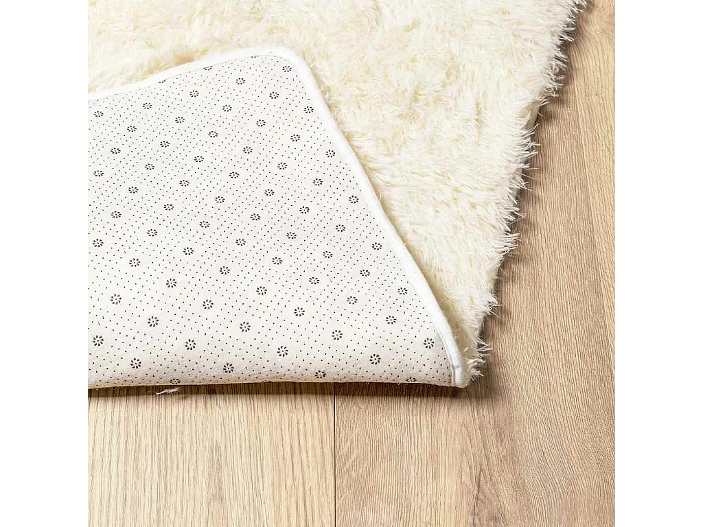 Tappeto shaggy a pelo lungo NAVARRA crema 200x290 cm poliestere