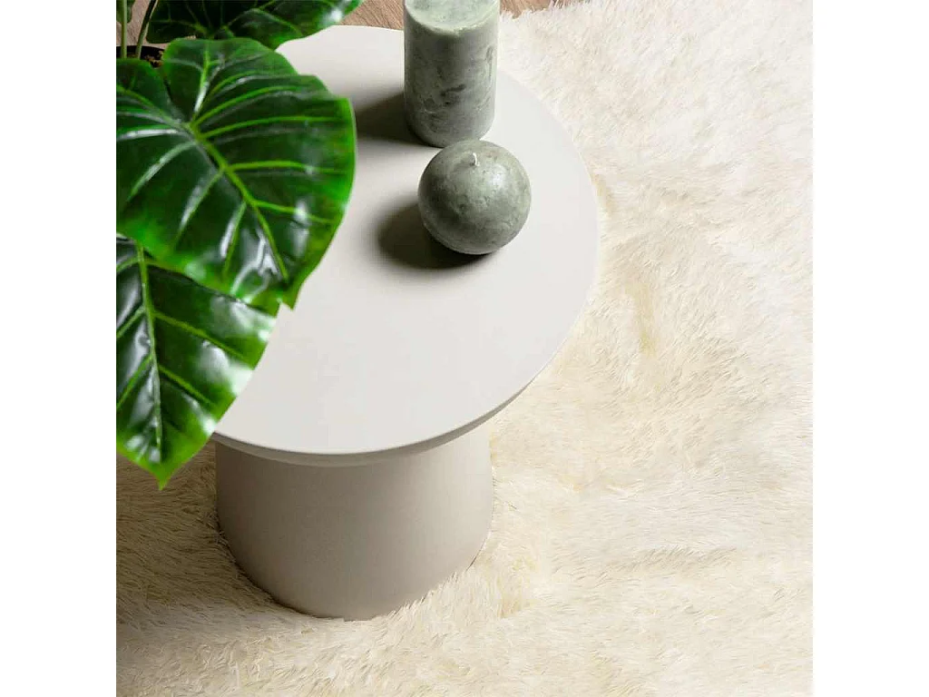 Tappeto shaggy a pelo lungo NAVARRA crema 200x290 cm poliestere