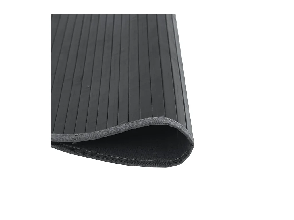 Tappeto rotondo grigio 60 cm in bambù