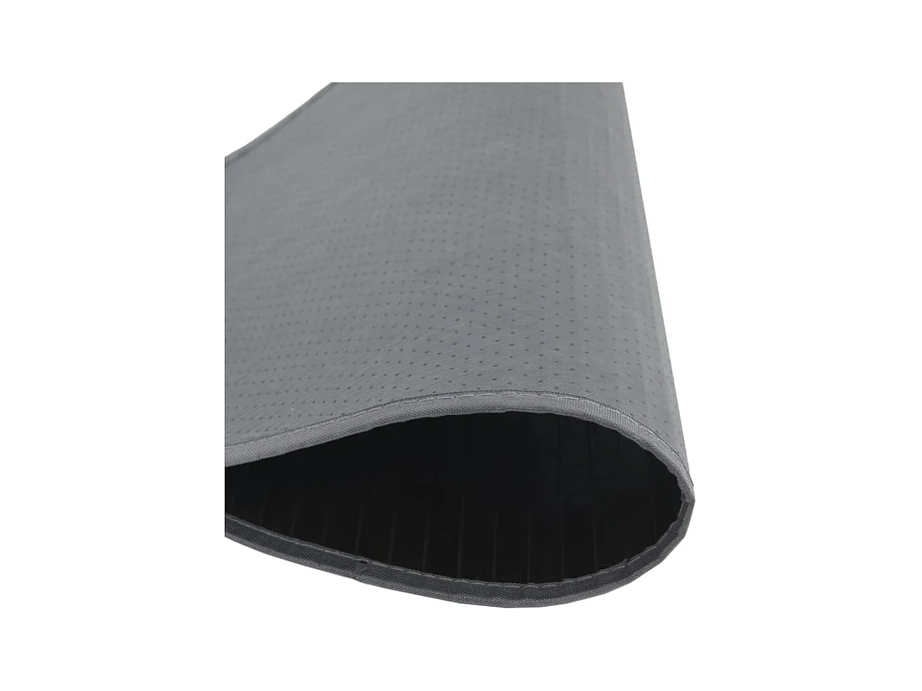 Tapis rond gris 60 cm bambou