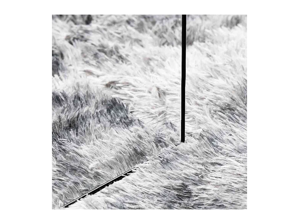 Tapis shaggy à poils longs NAVARRA gris argenté 200x200 cm