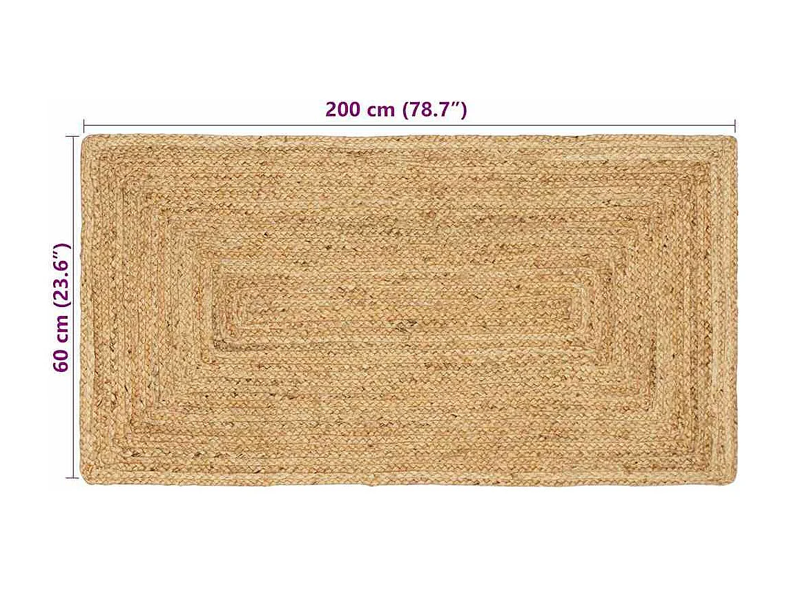 Tapis Beige 60 x 200 cm Jute