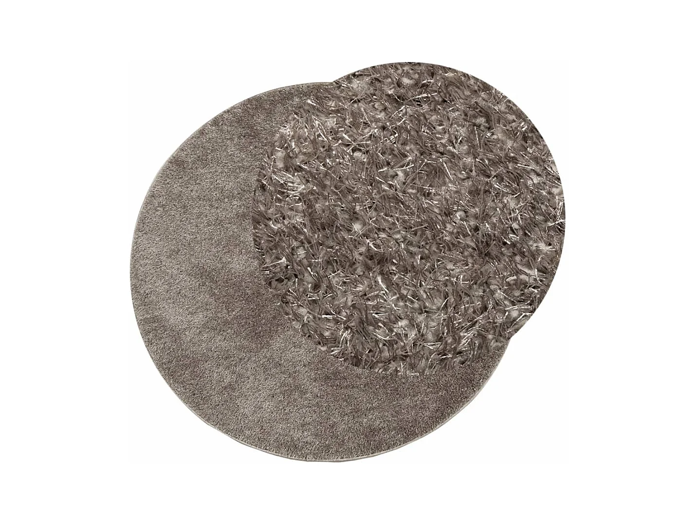 Tappeto ISTAN a pelo lungo, finitura grigio lucido, Ø 160 cm