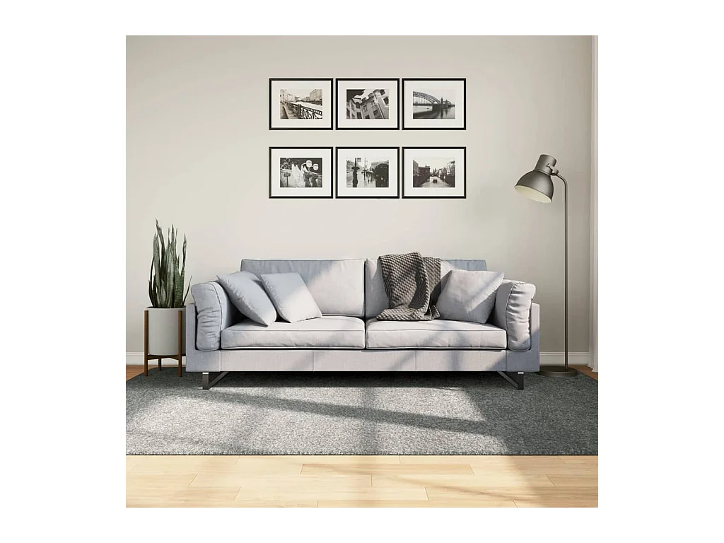 Tappeto shaggy PAMPLONA, pelo lungo, verde moderno, 160x230 cm