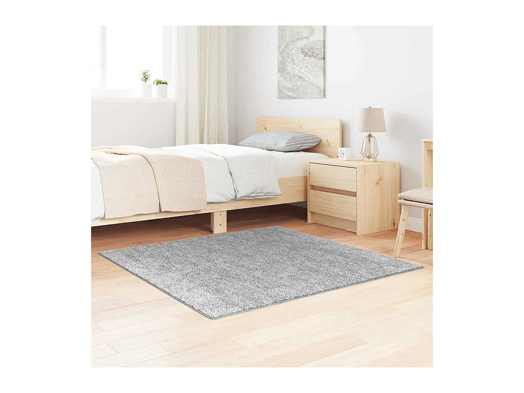 Alfombra Gris 120 x 120 cm Polipropileno