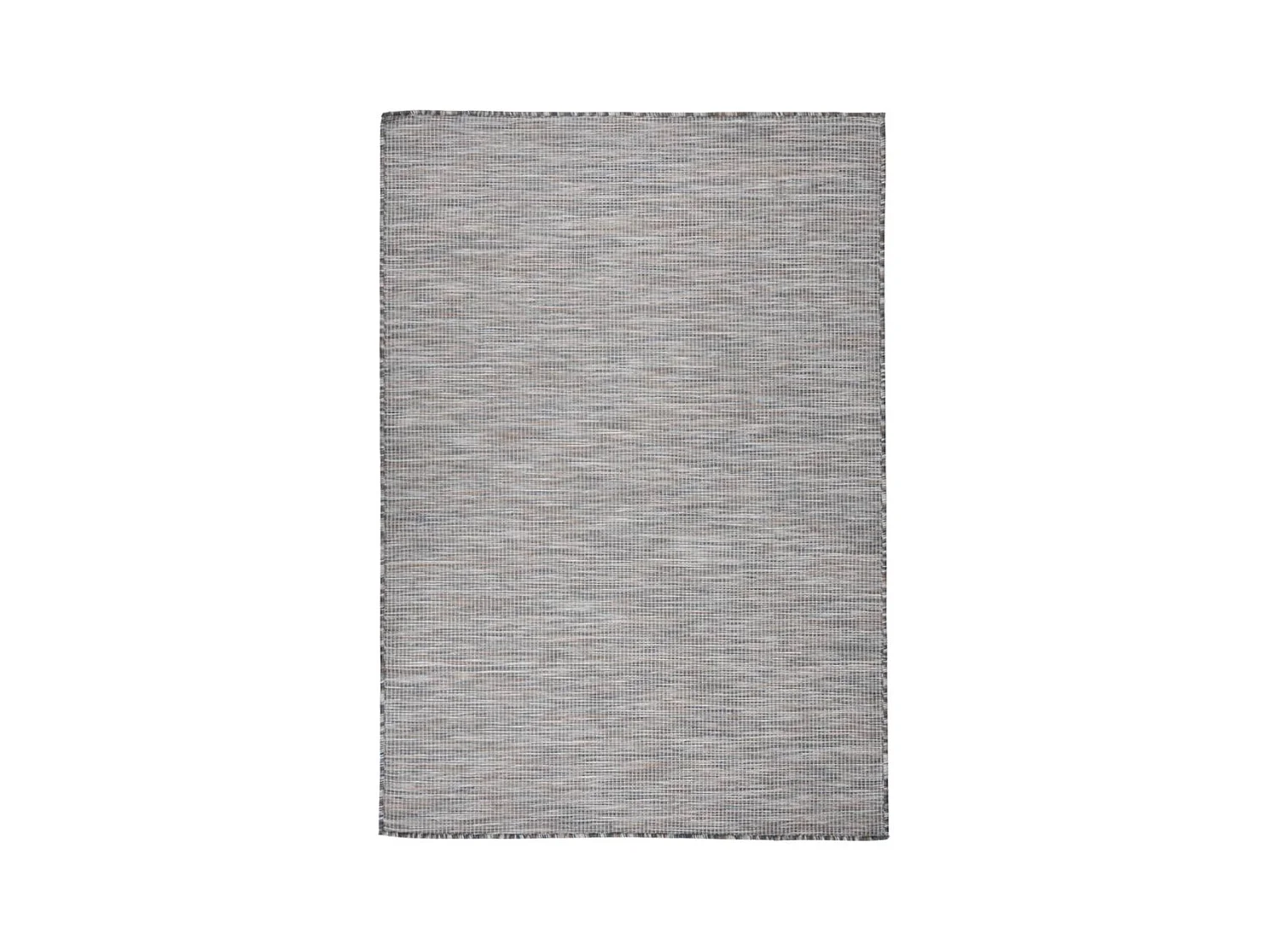 Platgeweven buitenkleed 160x230 cm Bruin en blauw