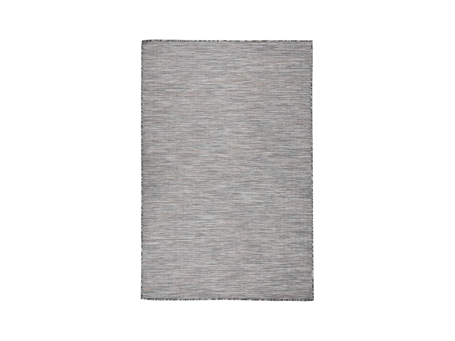 Platgeweven buitenkleed 120x170 cm Bruin en blauw