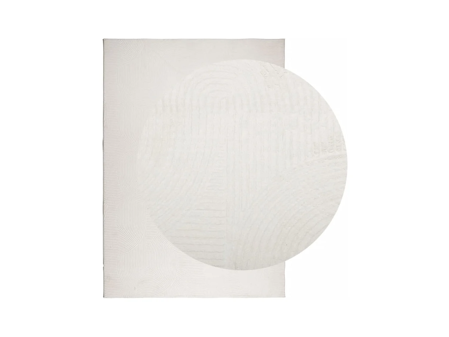 Alfombra de pelo corto IZA, estilo escandinavo, color crema, 160x230 cm