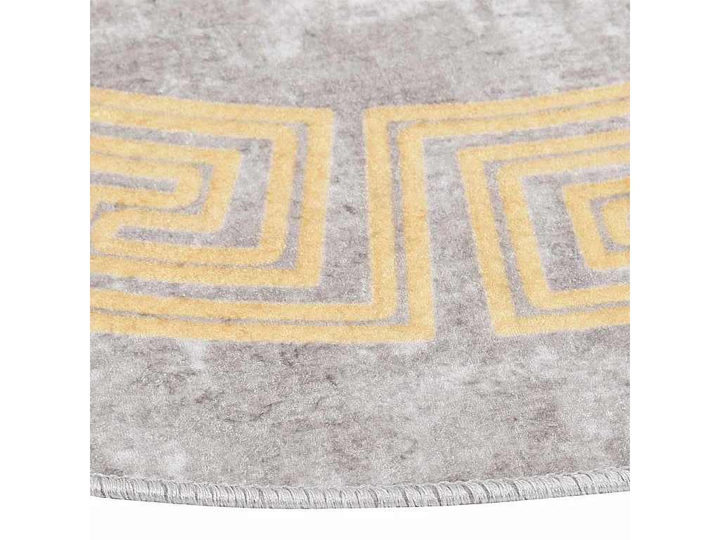 Tapis lavable antidérapant φ120 cm gris