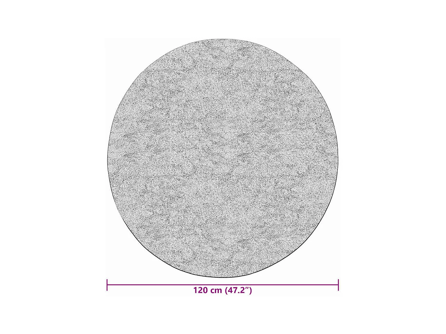 Alfombra antideslizante lavable φ120 cm gris