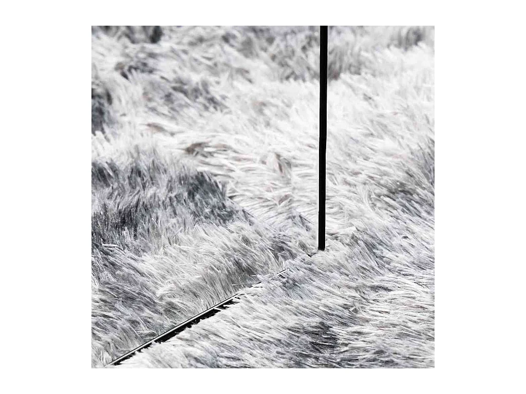 Tapis shaggy à poils longs NAVARRA gris argenté 200x290 cm