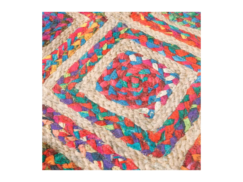 Tappeto lavabile multicolore Ø 120 cm antiscivolo