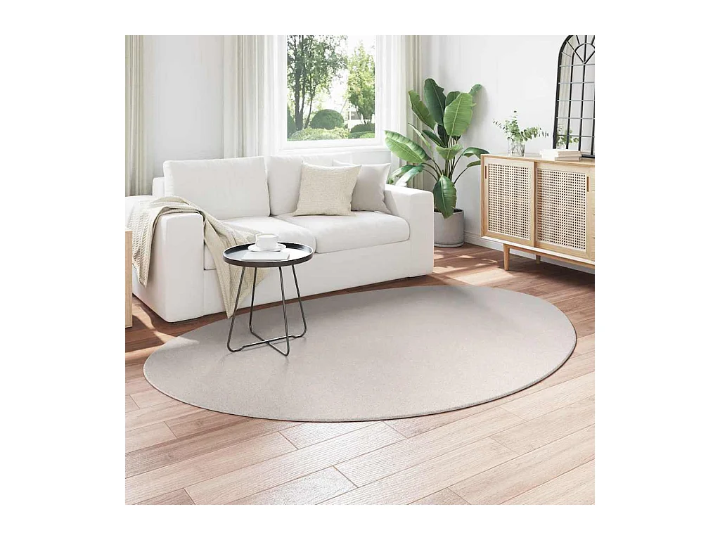 Zandkleurig vloerkleed 160 x 230 cm Polyester