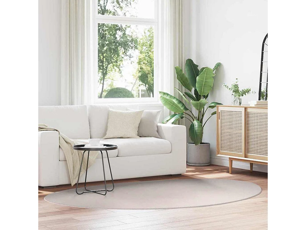 Alfombra color arena 160 x 230 cm Poliéster